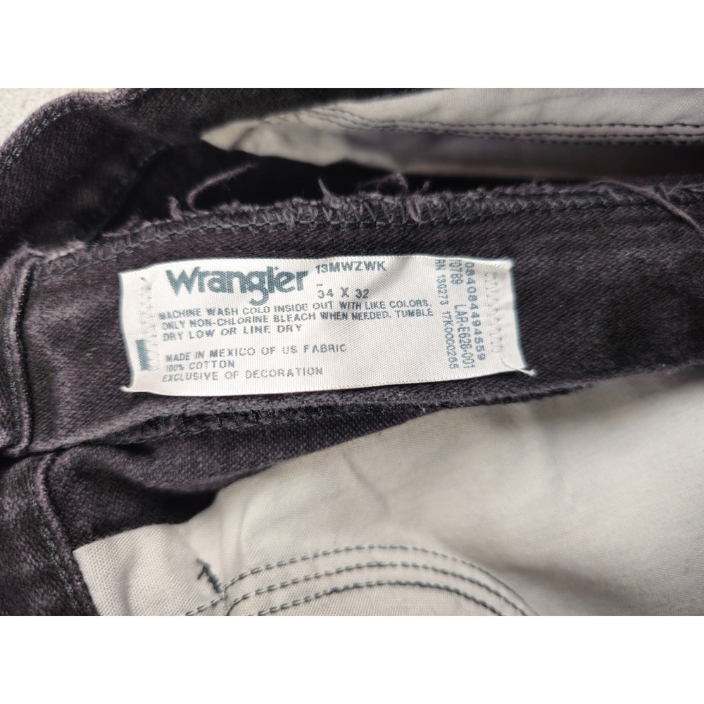 Wrangler Jeans Mens 34x31.5 Black Cowboy‎ Cut Western Denim 13MWZWK - Picture 6 of 6
